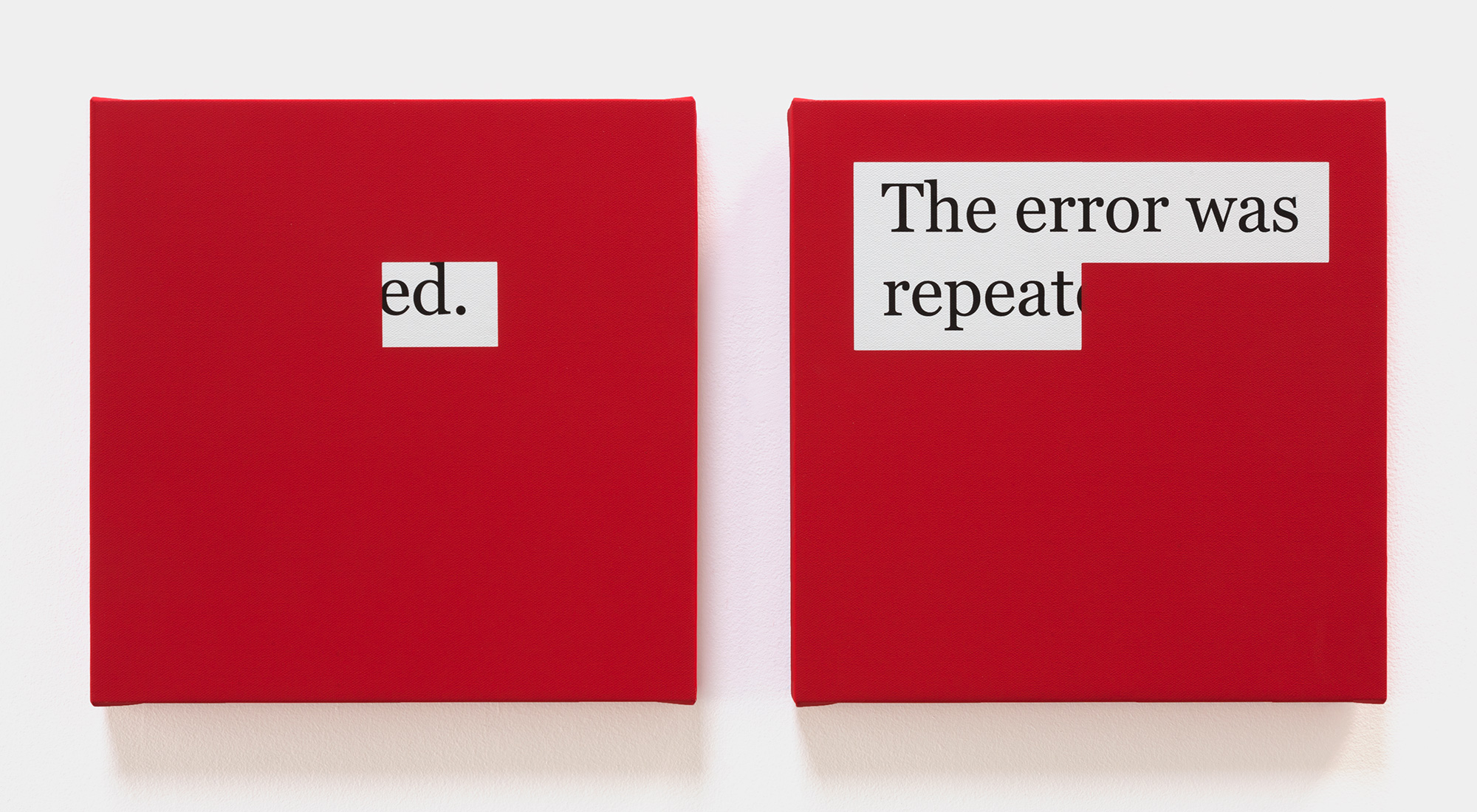 THE ERROR WAS REPEATED