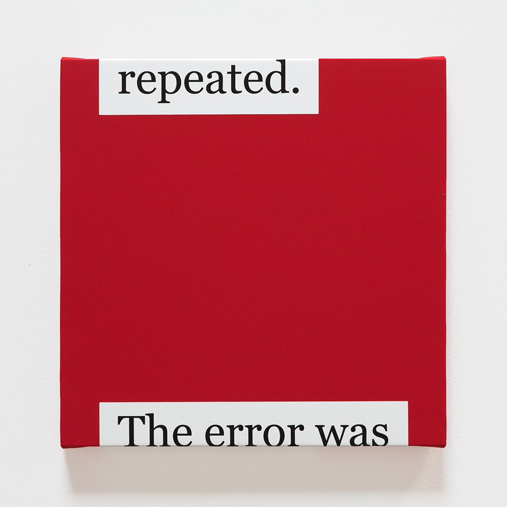 THE ERROR WAS REPEATED